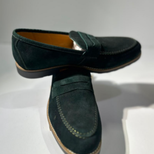 Mocassins Suédine – Vert Sapin (Chic original & finition premium)