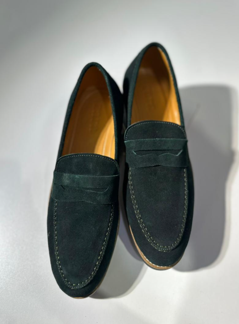 Mocassins Suédine – Vert Sapin (Chic original & finition premium) – Image 3