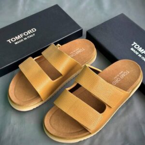 Sandales Homme en Cuir Granulé Style Tom Ford - Semelle Confort