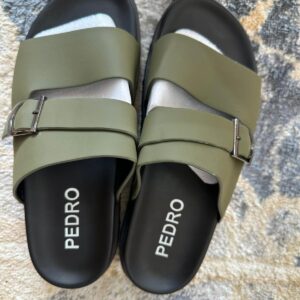 Sandales Homme Pedro – Collection Olive Kaki à Boucles