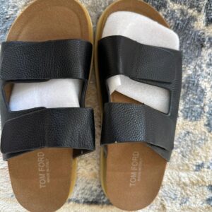 Sandales Homme Style Tom Ford – Cuir Granulé & Semelle Crantée